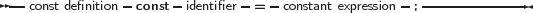 --const definition- const- identifier-= - constant expression-; ------------
     